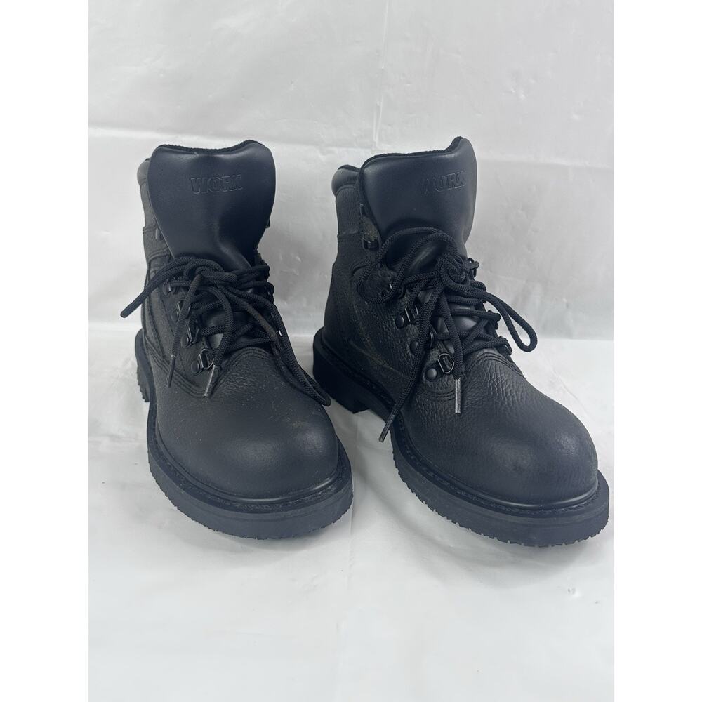WORX By Red Wings 6" Gravel Steel Toe Black Size 7WW Women Workwear Outdoor